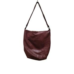 Fashionable Local and Global Brown Leather Shoulder Bag Hobo Bucket